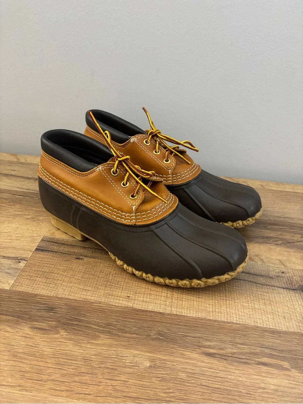 L.L. Bean Gumshoe Leather Bean Boots Waterproof Lace Up Men’s NEW